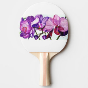 Raquette De Ping Pong Table de ping-pong florale à orchidée violette élé
