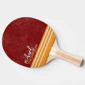 Raquette De Ping Pong Table Tennis Paddle With Name Red/Orange (Côté)