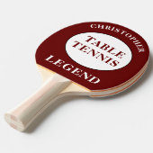 Raquette De Ping Pong Table Tennis Ping Pong Legend Ajouter le nom Red F (Devant Angle)