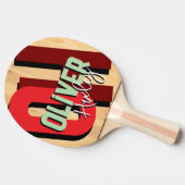Raquette De Ping Pong Table Tennis Player Couleur Nom Gras Monogramme (Côté)