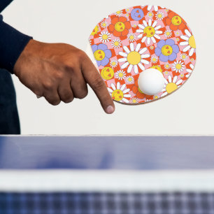 Raquette De Ping Pong Tableau de contrôle floral de marguerite super, an