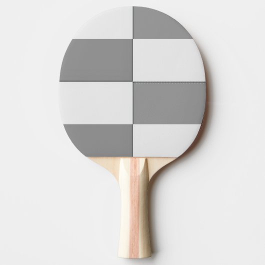 Raquette De Ping Pong Tableau d'échecs gris et blanc (Devant)