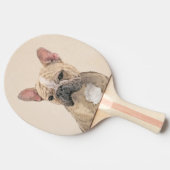 Raquette De Ping Pong Tableau Français Bulldog (Sable) - Joli Original D (Côté)