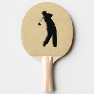 Raquette De Ping Pong Tan Leather Golf