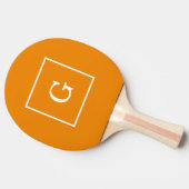 Raquette De Ping Pong Tangerine Orange White Framed Initial Monogram (Côté)