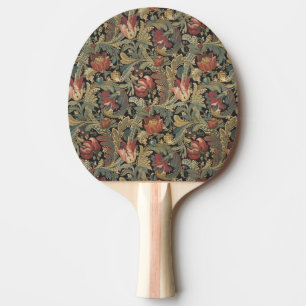 Raquette De Ping Pong Tapisserie florale riche Brocade Antique Classique