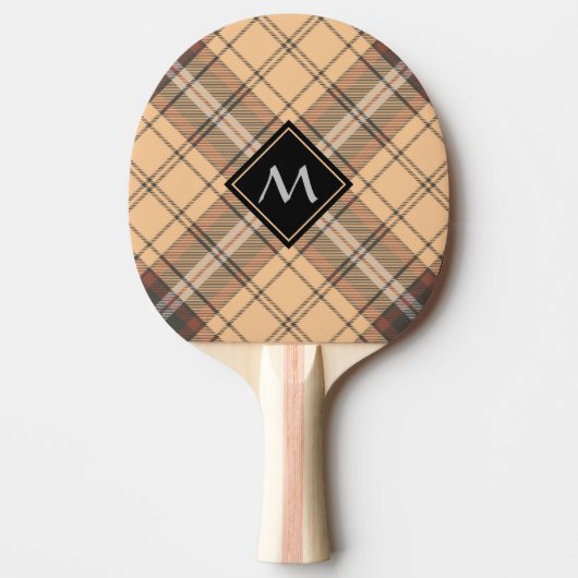 Raquette De Ping Pong Tartan beige et Brown (Devant)