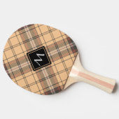 Raquette De Ping Pong Tartan beige et Brown (Côté)