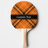 Raquette De Ping Pong Tartan orange d'Halloween (Dos)