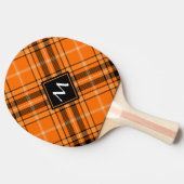 Raquette De Ping Pong Tartan orange d'Halloween (Côté)