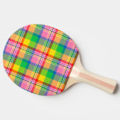 Raquette De Ping Pong Tartan vert rose (Côté)