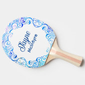 Raquette De Ping Pong Tatouage circulaire en fibre de blues (Côté)