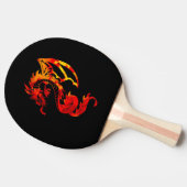 Raquette De Ping Pong Tatouage de dragon de feu rouge (Côté)