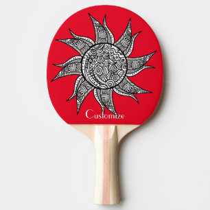 Raquette De Ping Pong Tatouage de henné Sun Thunder_Cove