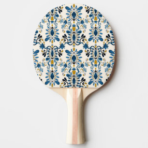 Raquette De Ping Pong teinture à cravate Ikat, aquarelle tribale