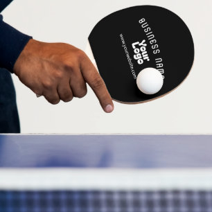 Raquette De Ping Pong Télécharger le logo Rétro-Moderne Noir & Blanc (mo