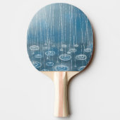 Raquette De Ping Pong Tempête de pluie bleue (Dos)