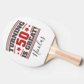 Raquette De Ping Pong Tennis de table 50e anniversaire est grand (Côté)