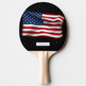 Raquette De Ping Pong Tennis de table américain patriotique (Dos)