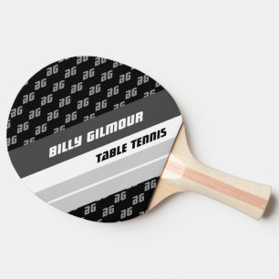 Raquette De Ping Pong tennis de table avec nom diagonal rayures . cool b