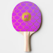Raquette De Ping Pong Tennis de table Monogramme Parties scintillant ros (Dos)