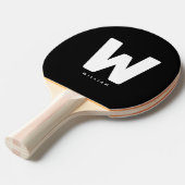 Raquette De Ping Pong Tennis de table Monogramme Personnalisé Moderne (Devant Angle)