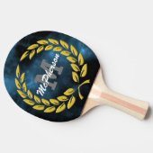 Raquette De Ping Pong Tennis de table Victoire Wreath avec Monogramme et (Côté)