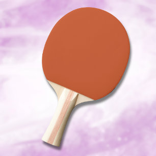 Raquette De Ping Pong Terracotta Orange Solide Couleur Chaleureuse & Con