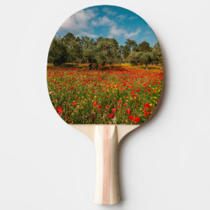 Raquette De Ping Pong terrain fleuri et arboré