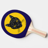 Raquette De Ping Pong Tête de chat noir (Côté)