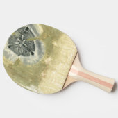 Raquette De Ping Pong Tête de fleurs Abstraite de texture laquée (Côté)