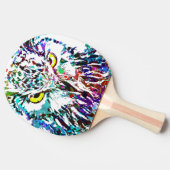 Raquette De Ping Pong Tête de hibou - Yeux d'oiseaux - Housse (Côté)