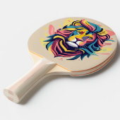 Raquette De Ping Pong Tête de lion Abstraite (Devant Angle)