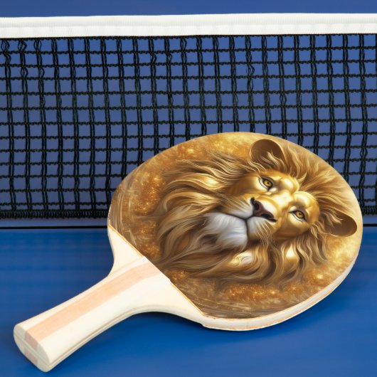 Raquette De Ping Pong Tête de lion doré superbe (Insitu)