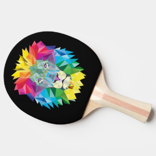 Raquette De Ping Pong Tête de lion en noir