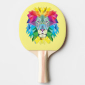 Raquette De Ping Pong Tête de lion géométrique (Devant)