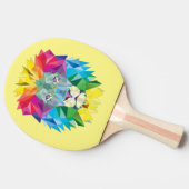 Raquette De Ping Pong Tête de lion géométrique (Côté)