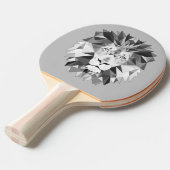 Raquette De Ping Pong Tête de Lions géométriques argentés (Devant Angle)