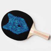 Raquette De Ping Pong Tête de loup bleu Poly (Côté)