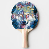 Raquette De Ping Pong Tête de loup gris - Loup (Devant)