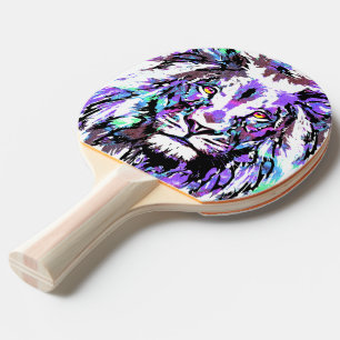 Raquette De Ping Pong Têtes de lion réalistes - Pagaie de pong de ping d