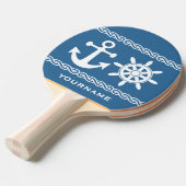 Raquette De Ping Pong Texte et palette faits sur commande nautiques de (Devant Angle)