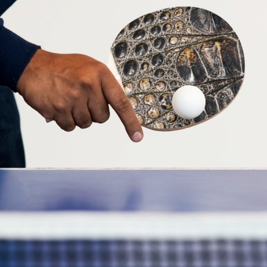 Raquette De Ping Pong Texture de la peau de l'alligator Brown américaine (Insitu)