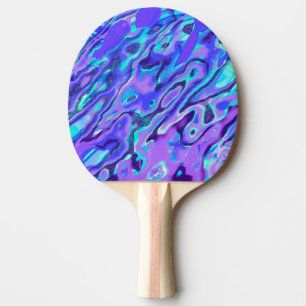 Raquette De Ping Pong Texture de marbre néon violet peinture liquide abs