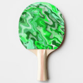 Raquette De Ping Pong Texture de marbre vert émeraude peinture liquide a (Dos)