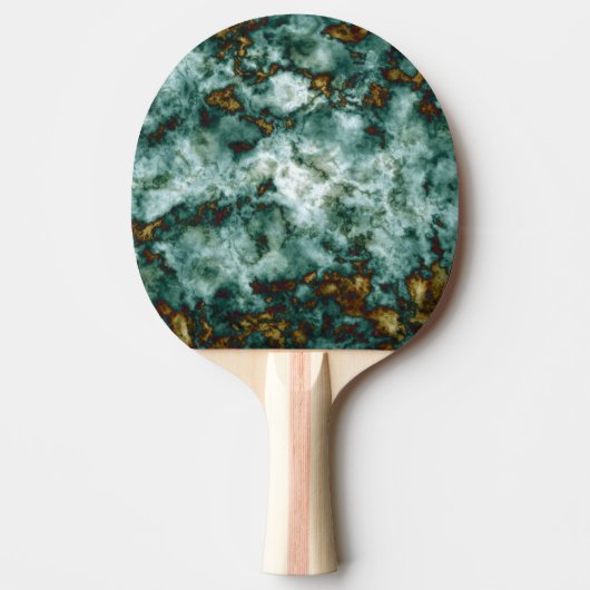Raquette De Ping Pong Texture de marbre verte avec des veines (Devant)
