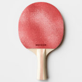 Raquette De Ping Pong Texture en verre chatoyant rouge iridescente (Dos)