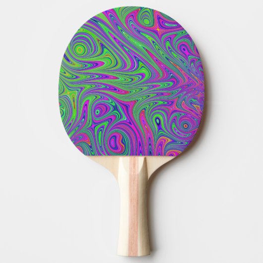 Raquette De Ping Pong textures psychodeliques (Devant)
