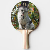 Raquette De Ping Pong Thanksgiving Pilgrim Cat (Dos)