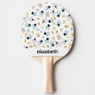 Raquette De Ping Pong Thème astronaute dans l'espace